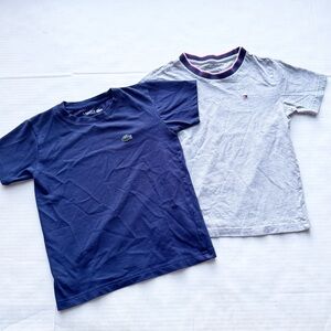 Lacoste Boy’s Ultra Dry Sports T-shirt and
Tommy Hilfiger T-Shirt in Grey